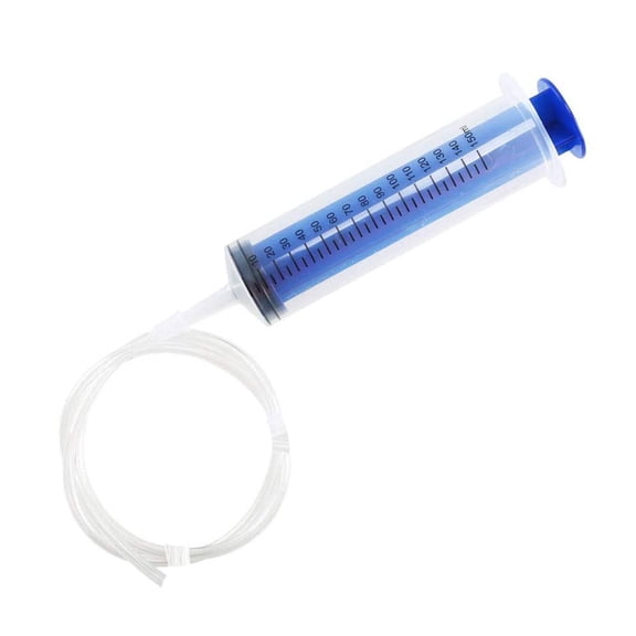 AOOOWER Reusable Plastic Syringe Bubble Syringe Oil Syringe for Extracting Oil Agricultural E Fluid Brake Fluid with Hose 80 for