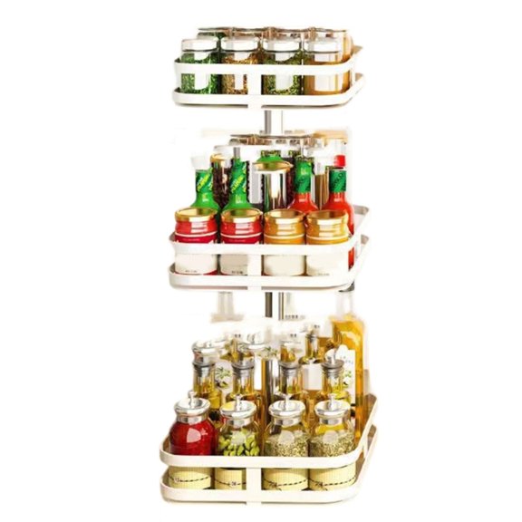 AOOOWER Rotating Shelf Metal Designs Base for Efficient Space Saving