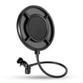 thumbnail image 1 of AOOOWER Round-shaped Microphone Pop Filter Flexible Wind Screen Prevention Net Metal Noise-reduction Recording Microphone Shield, 1 of 10