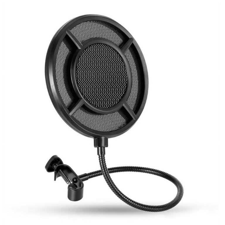 AOOOWER Round-shaped Microphone Pop Filter Flexible Wind Screen 