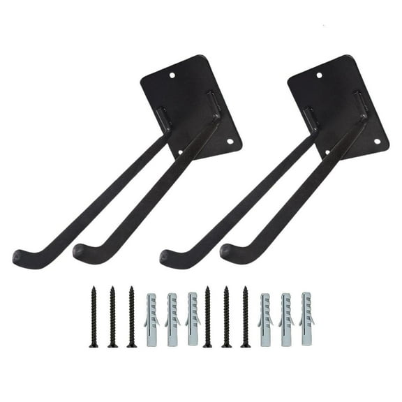 AOOOWER Rubber Coated Heavy Duty Iron Garage Hooks Garage Wall Hooks for Hanging Ladders Tires Garden Tools 10Inch Wall Mount