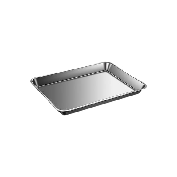 AOOOWER Rustproof Cookie Sheet Flat Bottom Tray Stainless Steel Flat Baking Pan For Cakes Breads And Pastries Preparation