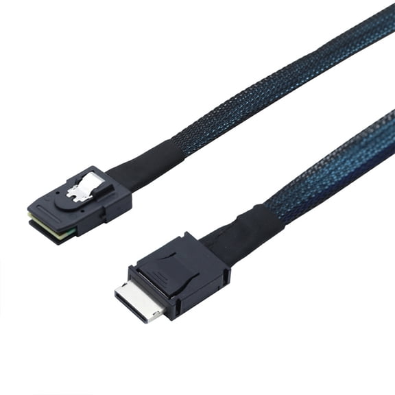 AOOOWER SFF-8611 4I to SFF-8611 4I PCIe Cable External Internal Male to Male Cable