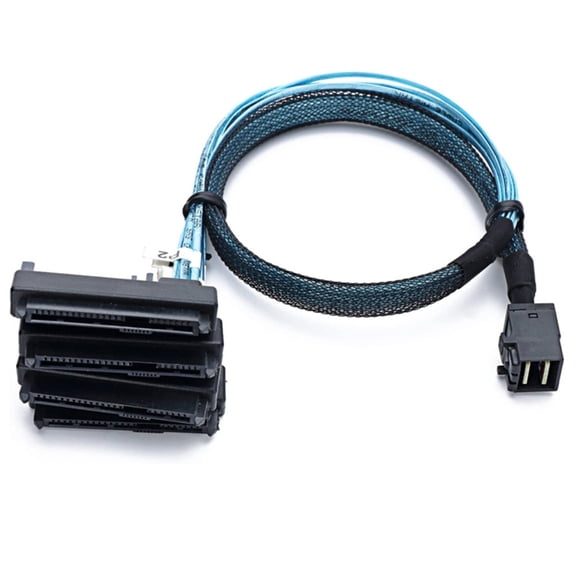 AOOOWER SFF-8643 to SFF-8482 Connector 29Pin SFF-8482 with 15Pin Power Adapter Cable Data Transmission Cable for PC Servers