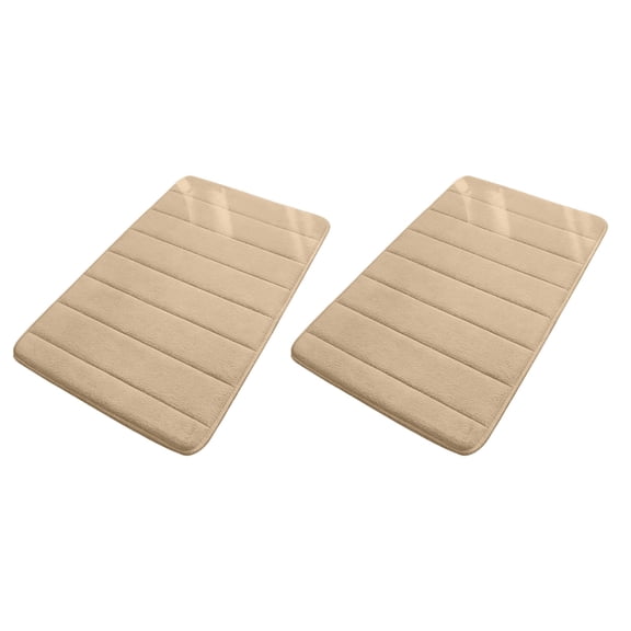 AOOOWER Set Of 2 Bathroom Mats Shower Floor Rugs Memory Foam Bath Mat Machine Washable