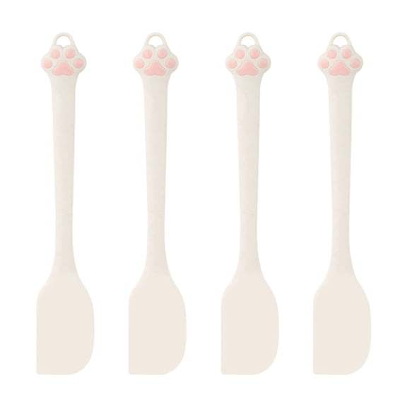 AOOOWER Set Of 4 Cats Paws Silicone Scrapers Nonstick Cooking Tool Kitchen Utensils
