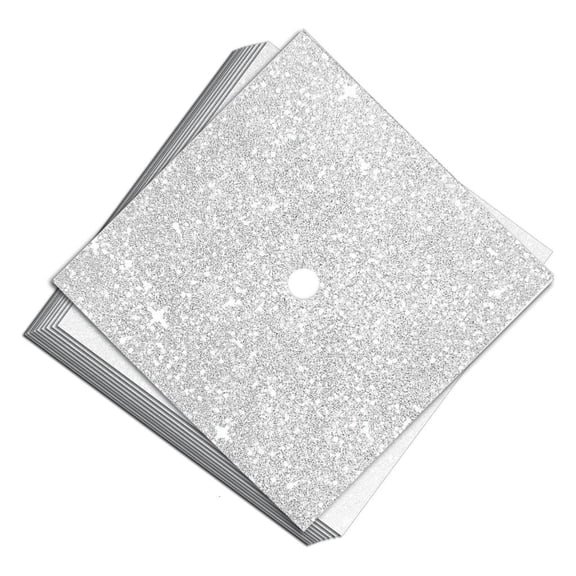 AOOOWER Set of 10 Glitters Construction Paper Set 10 Sheets 23x23x2.5cm Graduation Party Decorations for Caps Customizations