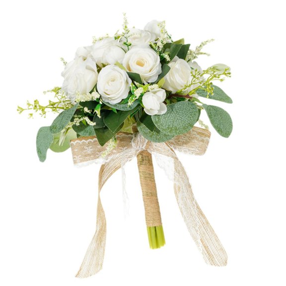 AOOOWER Silk Flowers Bouquet Romantics Wedding Bouquet Anniversary Stylish Flowers