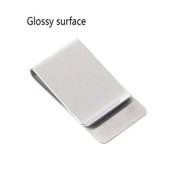 AOOOWER Slim High Quality Slim Money Clip Credit Card Holder Wallet New Stainless Steel