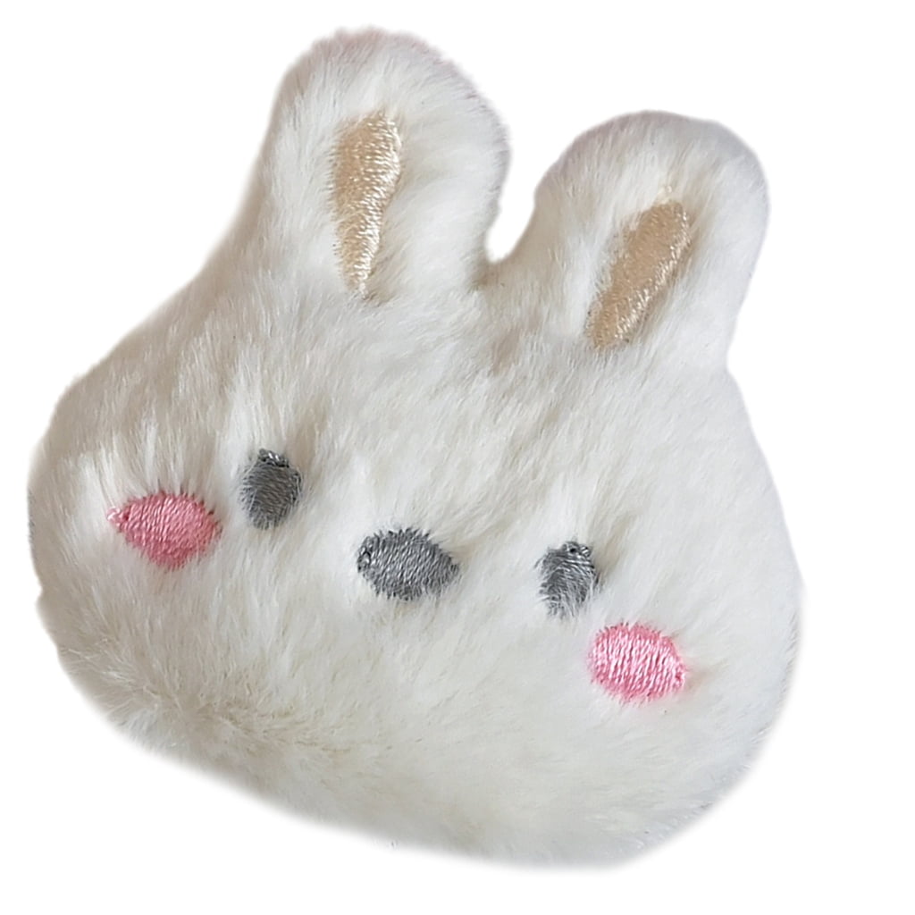 AOOOWER Soft Plush Rabbit Head Brooch Handmade Cartoon Clothes Badge ...