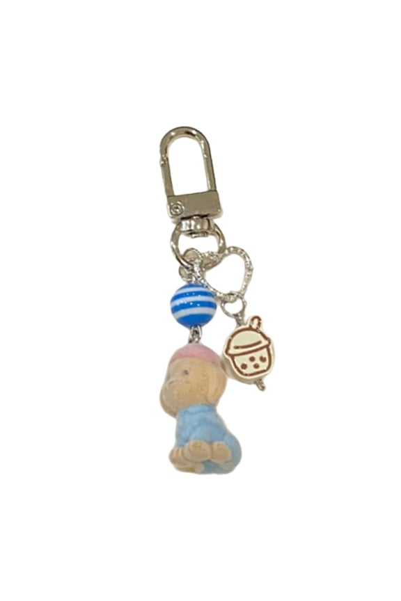 Soft Touch Flocking Duck/Cat/Koala/Dog Key Ring Miniature Animal Bag Accessory