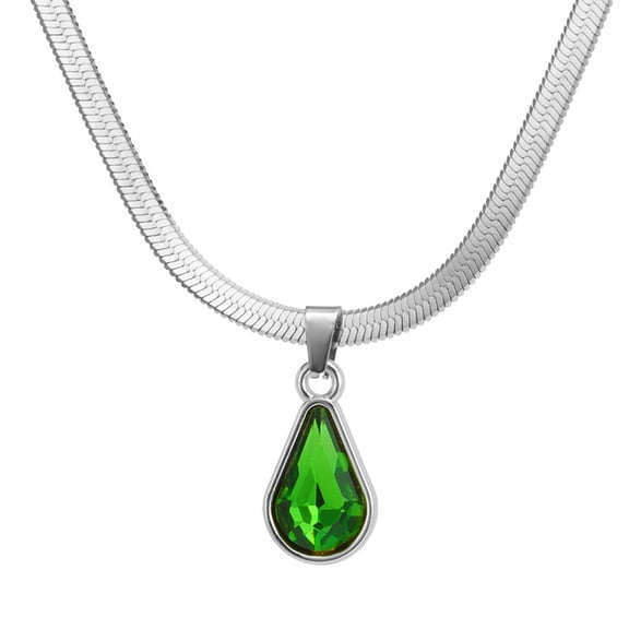 AOOOWER Sophisticated Crystal Necklace Accessories Elegant Neckchain Jewelry for Women