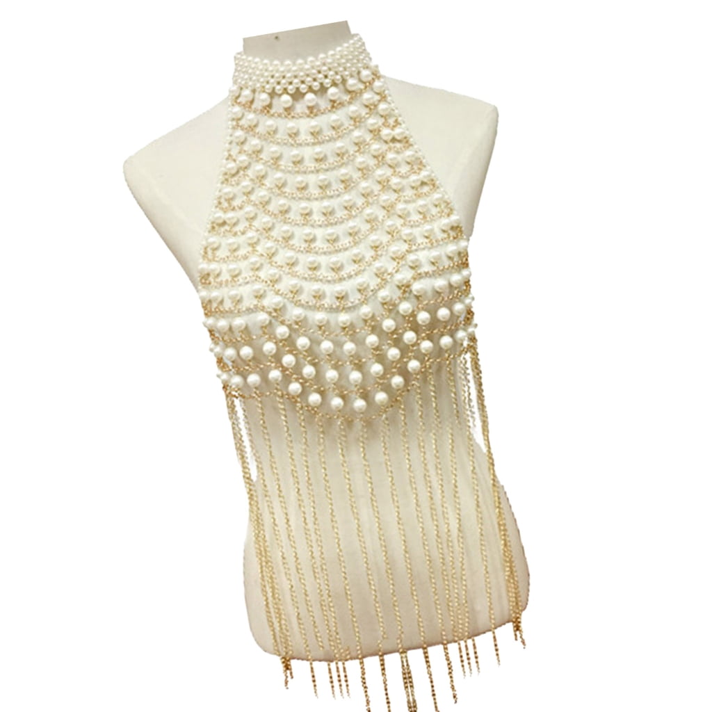 mi様 Pearl Chain Harness Pearl Body Harness