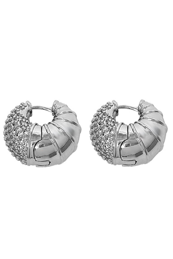 Sophisticated Rhinestones Earrings With Practical Alloy Craftsmanship Suitable for Work Meetings and Social Event