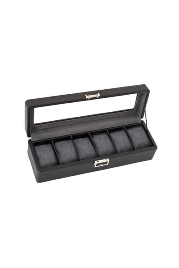 Sophisticated Watch Storage Holder with Sturdy Large Glass Display And Drawer For Jewelry Display and Accessories