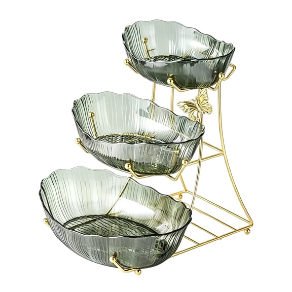 AOOOWER Space Saving 3 Tiers Serving Plate Cake Tray Perfect For Parties And Daily Use