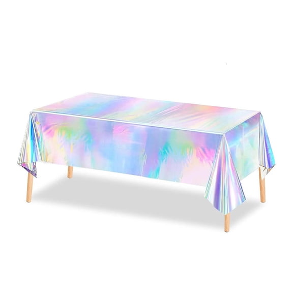 AOOOWER Sparklys Waterproofs Disposables Tablecloth Shinys Event Celebration Table Covers