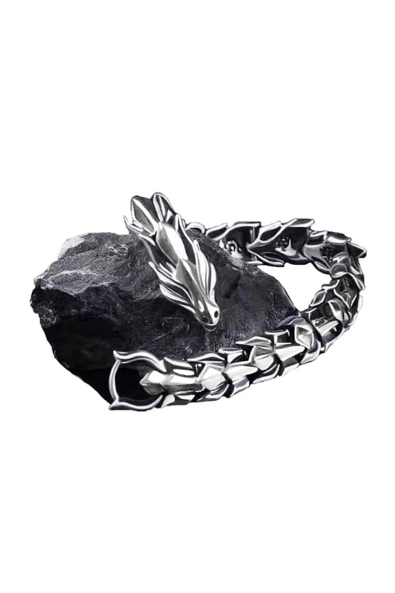 Spring Hook Clasp Wristband Gothic Style Dragon Curb Chain Bracelet Jewelry Gift