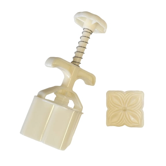AOOOWER Square Flower Pattern Moon Cake Maker Mold MidAutumn Pastries Tool Cookie Dessert Cutter Hand Pressure Moon Cake Mold