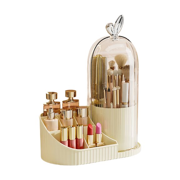 AOOOWER Stackable Makeup Container With 360 Motion Design For Countertop Arrangement