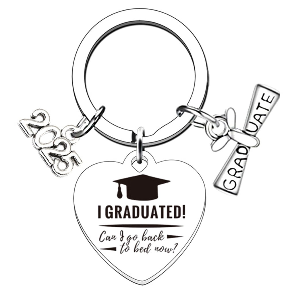 Graduation Key Rings Ideas AOOOWER Stainless Steel 2025 Graduation Keychain Engraved Key Rings ...