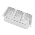 thumbnail image 1 of AOOOWER Stainless Steel Buffet Pan with Lid for Restaurant and Event Catering Rectangular Seasoning Box with 3-compartment, 1 of 7