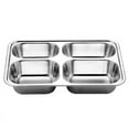 thumbnail image 1 of AOOOWER Stainless Steel Divided Dinner Tray Lunch Container Food Plate for School Cantee, 1 of 17