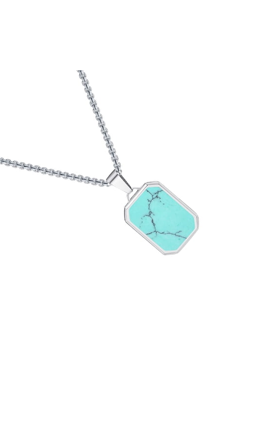 Stainless Steel Geometric Necklace Rectangular Pendant Necklace Neck Jewelry