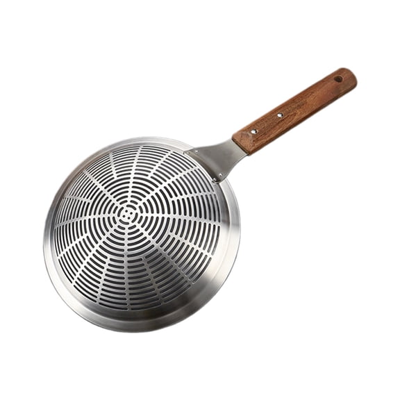 AOOOWER Stainless Steel Skimmer Spoon with Wood Handle Frying Strainer Mesh Skimmer Suitable for Kitchen Cooking and Draining
