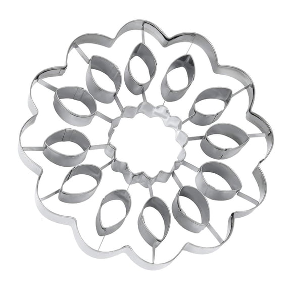 AOOOWER Stainless Steel Sun Flower Shape Mold Pie Crust Cutter Decorative Baking Tool for Kids Birthday Kitchen Accessories