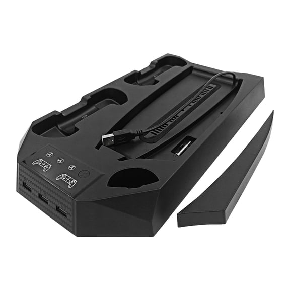 AOOOWER Storage Stand with Cooling Fan and Charge Slots for Slim Consoles