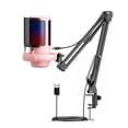 thumbnail image 1 of AOOOWER Streaming USB Mic Gaming Microphone for Gamers with LED Colorful Lighting Clear Pickup 360 Degree Adjustable Boom Arm, 1 of 15