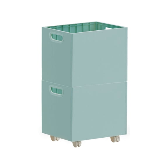 AOOOWER Strong Plastic Storage Box With Convenient Wheels Movable Storage Box Basket