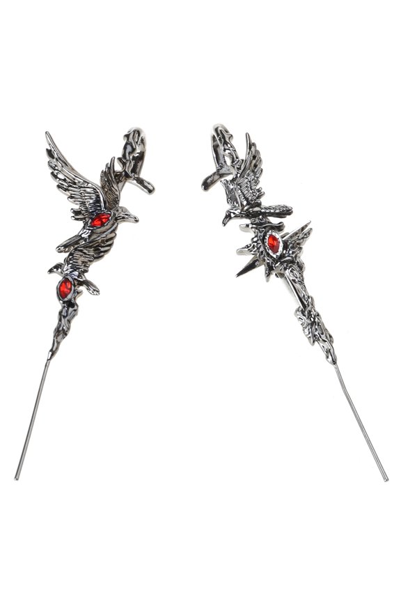 Sturdy Alloy Crow Ear Clip Fashion Accessory for Street Styles Lovers