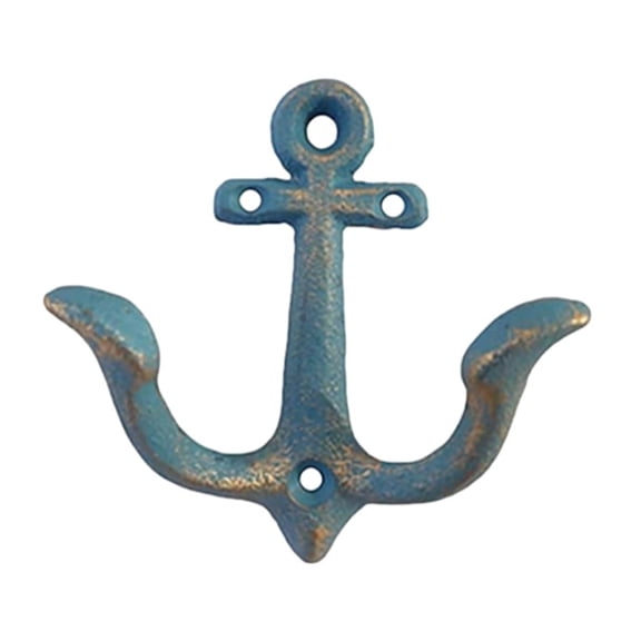 AOOOWER Sturdy Iron Anchors Hook With Antique Design Easy Installation Wall Mounted Hooks For Entryway Living Room Storage