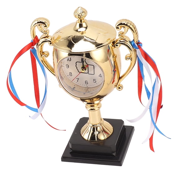 AOOOWER Stylish Gold Silver Trophies Alarm Clock With Clear Time Scale For Easy Viewing