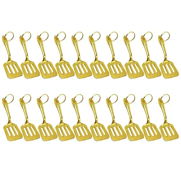 AOOOWER Stylish Shovel Designs Keychain Charm in Gold Unique Keyrings Pendant Accessory