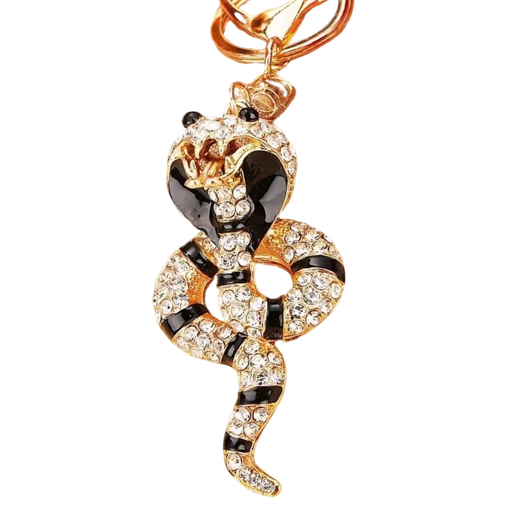 AOOOWER Stylish Snake Key Holder Sparkling Key Ornament Alloy Texture ...