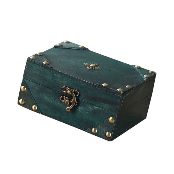 AOOOWER Stylish Storage Case Handmade Wood Travel Trunk with Large Capacity Designs
