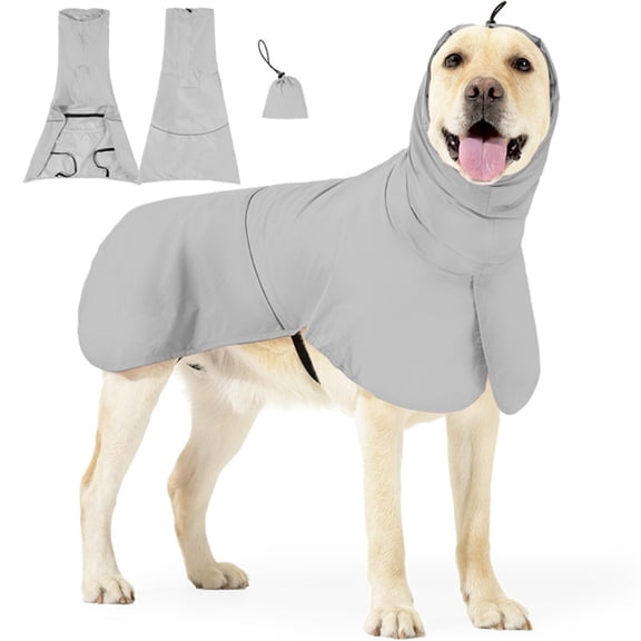 AOOOWER Sun Protective Dog Raincoat Waterproof Walking Gear Clothes For Outdoor Activity