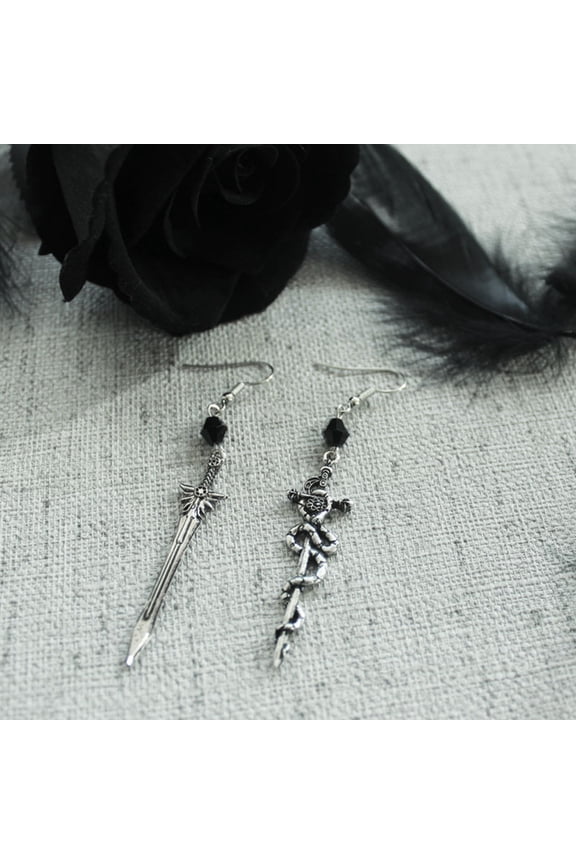 Sword Earrings Silver Color Classic Eardrop Big Sword Fashion Jewellery Novel Charm Women Men Gift Mystical Gothic Style