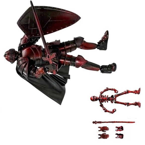 AOOOWER T 13 Action Figure Set,Skeleton Knight Action Figures,Medieval Action Figures