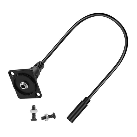 AOOOWER TRS 3.5mm Panel Mounting Sound Adapter 3.5mm TRS Male/Female to Female Short Cable Mounting Connection TRS 1/8 Stereo