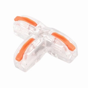 AOOOWER Three-way T-type Wire Connectors Push-In Mini Splicing Terminal Block Conductor