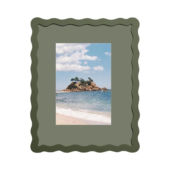 AOOOWER Traditional undulating Border 4x6 Photo Frame Having Stand For Desk Or Wall display