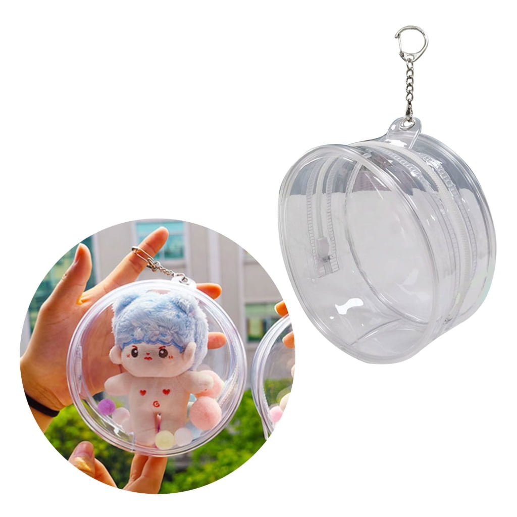 AouBoom Ceri ぬいぐるみ+Clear Pouch AOOOWER Transparent Hanging Pouch for 10cm Plush Dolls