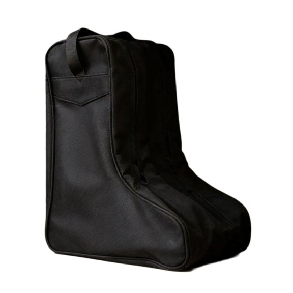 AOOOWER Two-Compartment Boot Storage Case for Tall Footwear, Black Storage Bag With Carry Handle for Dust Cover, Travel Packing and Home Closet Use