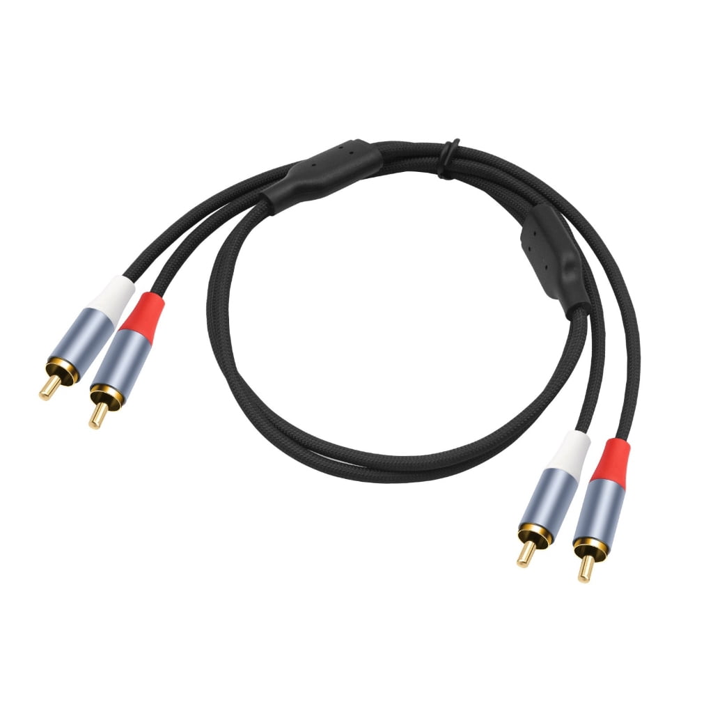 AOOOWER Two Shielded 2RCA to 2RCA Sound Cable Y Shaped Splitter for ...