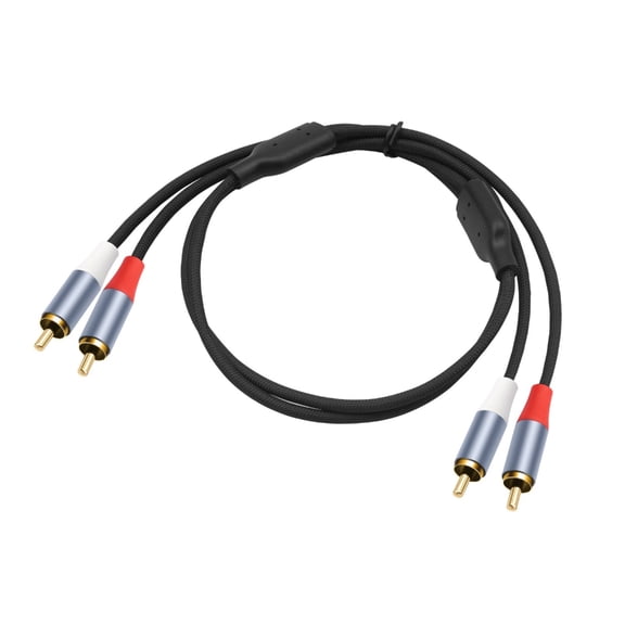 AOOOWER Two Shielded 2RCA to 2RCA Sound Cable Y Shaped Splitter for Players Receivers