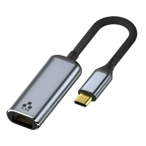 AOOOWER Type C to Ethernet Adapter 2500Mbps Corded Networking for Laptop Switches Tablets Wide Compatibility
